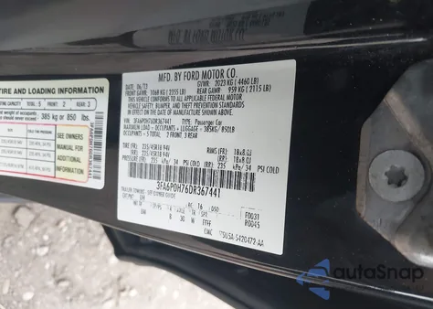 2013 Ford Fusion Se from USA, damaged, VIN 3FA6P0H76DR367441